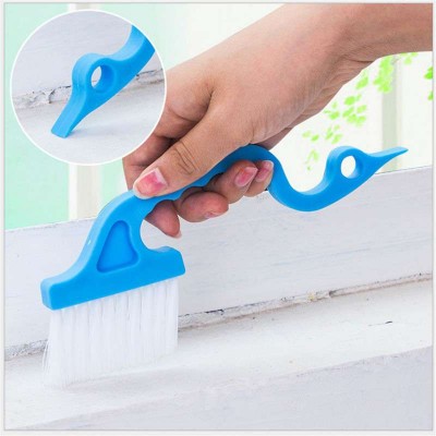 Multipurpose Window Groove Gap Track Cleaning Brushes Bathroom Scrubber V-Type Bent Cleaner Brush Plastic Cleaning Brush