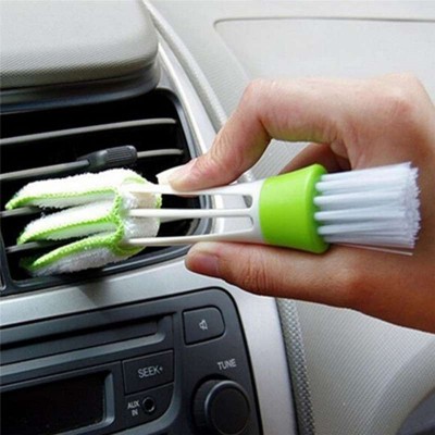 Multifunction Dustproof Green Window Interior Household Keyboard Cleaning Tool Portable Accessories Double End Car Vent Brush